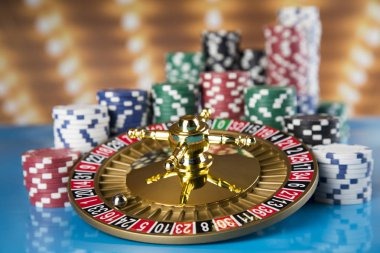 Live-dealer studio with multi-camera setup showing blackjack table